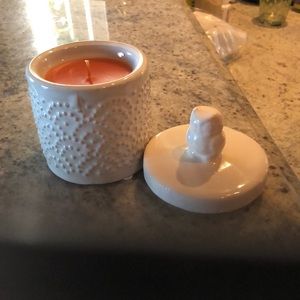 Ceramic owl candle